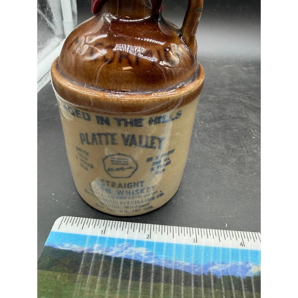 Vintage Platte‎ Valley Straight Corn Whiskey Ceramic Jug McCormick Distilling Co